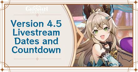 4.5 Livestream Summary, Dates, and Countdown